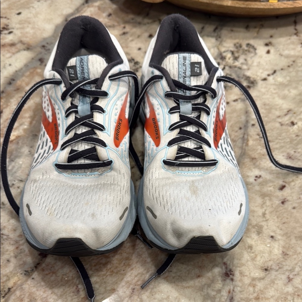 Brooks Running Shoes in White and Orange